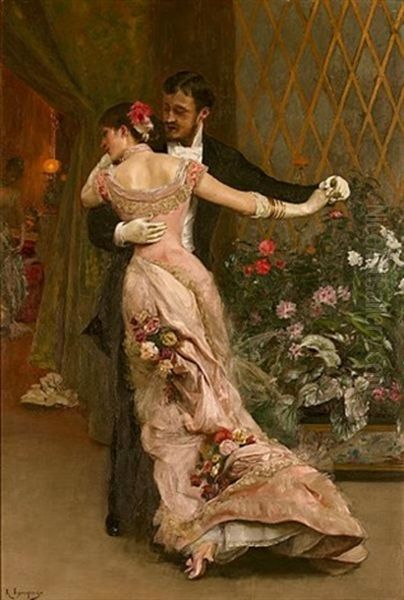 The End Of The Ball Oil Painting by Rogelio De Egusquiza