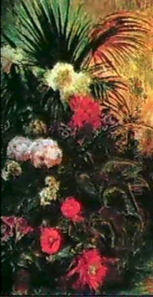 A Bouquet Of Flowers Oil Painting by Rogelio De Egusquiza