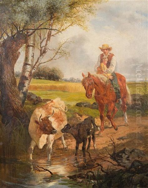 Sunday Ride Oil Painting by John Whetten Ehninger