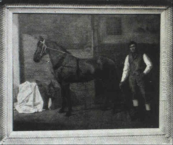 Charles Astor Bristed & His Horse Fanny Bee Oil Painting by John Whetten Ehninger