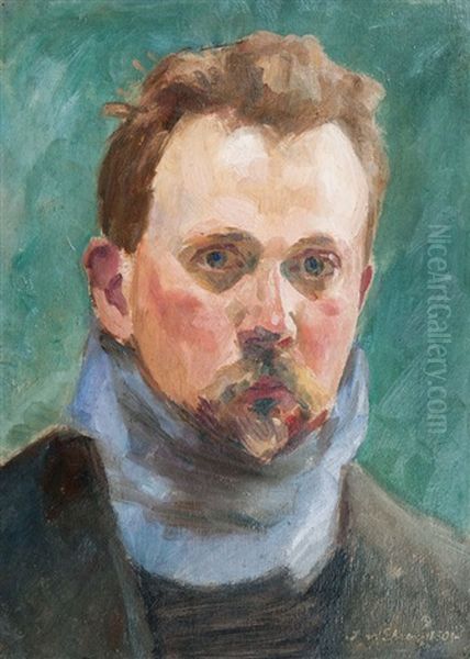 Selbstportrait Oil Painting by Julius Von Ehren