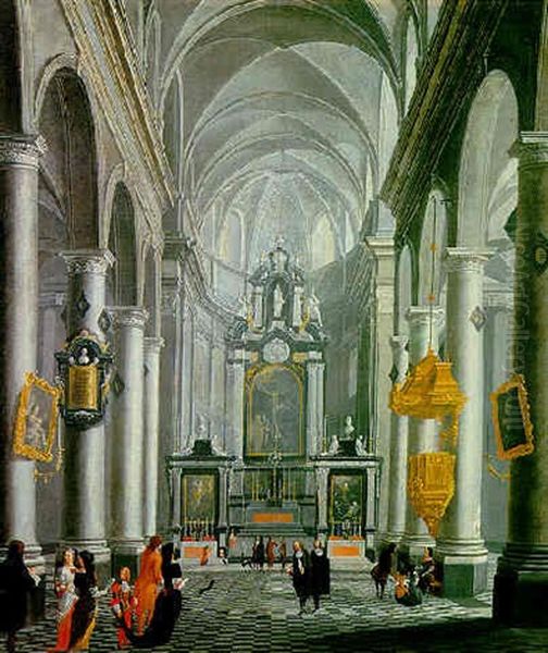 Kircheninterieur Oil Painting by Wilhelm Schubert van Ehrenberg