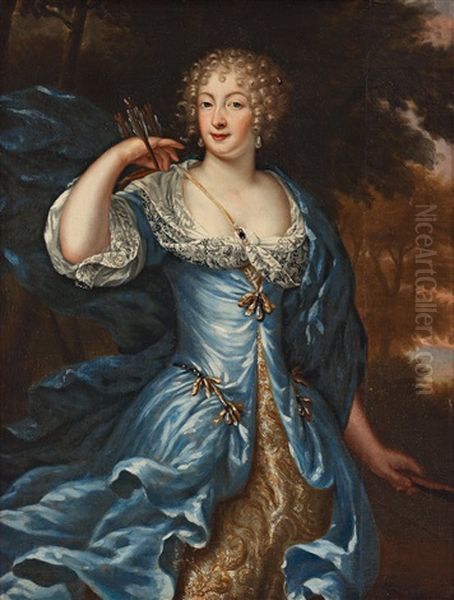 Elsa Elisabeth Brahe (1632-1689) Oil Painting by David Klocker Von Ehrenstrahl