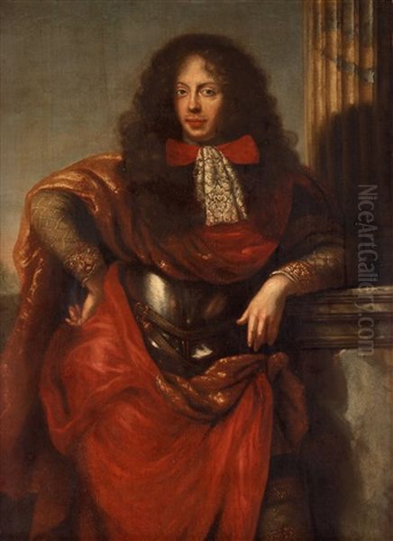 Lieutenant General Nils Bielke (1644-1716) Oil Painting by David Klocker Von Ehrenstrahl