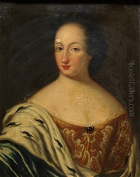 Ulrika Eleonora, Reina De Suecia Oil Painting by David Klocker Von Ehrenstrahl