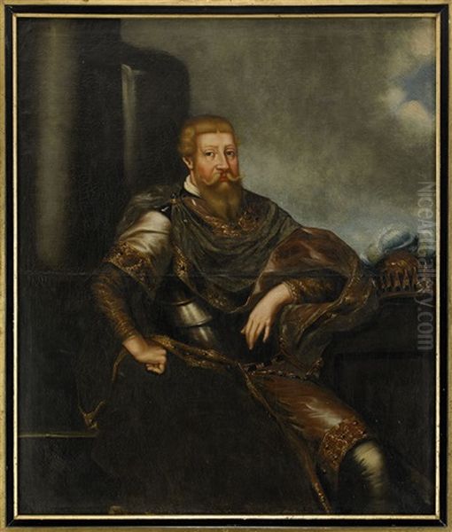 Portratt Av Kung Erik Xiv (1533-77) Oil Painting by David Klocker Von Ehrenstrahl