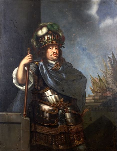 Statsportratt - Karl X Gustaf Oil Painting by David Klocker Von Ehrenstrahl