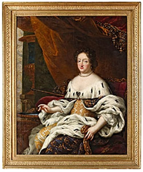 Drottning Ulrika Eleonora D.a. Av Sverige Oil Painting by David Klocker Von Ehrenstrahl