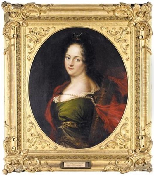 Portrait Of Countess Maria Aurora Von Konigsmark Oil Painting by David Klocker Von Ehrenstrahl