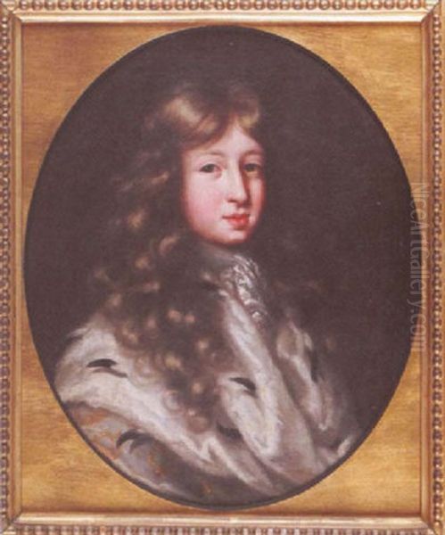 Portrait Of A Young Karl Xi, King Of Sweden Oil Painting by David Klocker Von Ehrenstrahl