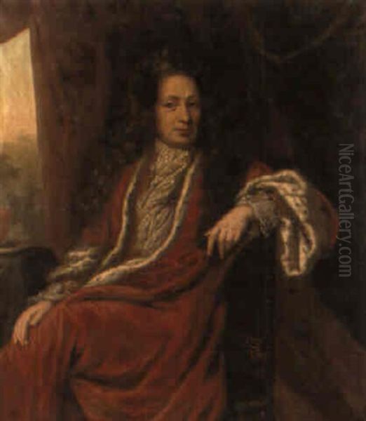 Portratt Av Greve Carl Bonde Af Bjorno (1648-1699) Oil Painting by David Klocker Von Ehrenstrahl