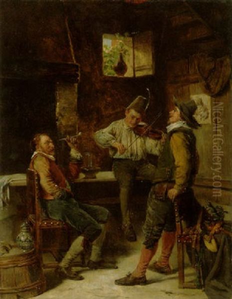 Gute Stimmung Oil Painting by Julius Ehrentraut