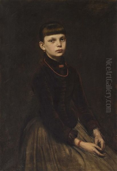 Bildnis Eines Jungen Madchens Oil Painting by Felix Ehrlich