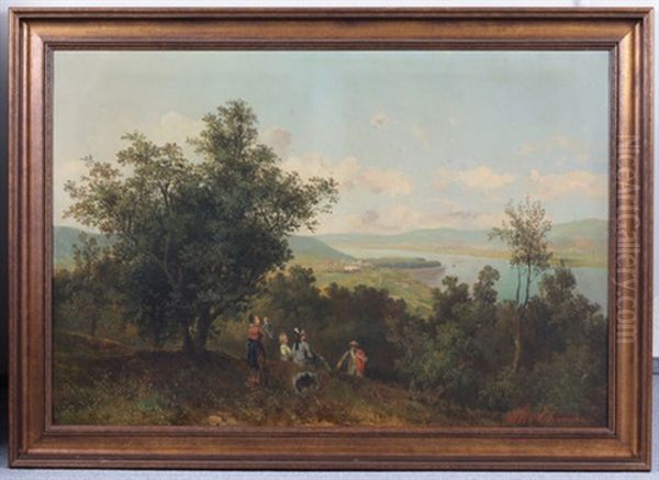 Weiter Blick Auf Die Klosteranlage Des Stiftes Melk In Der Wachau Oil Painting by Theodore von Ehrmanns