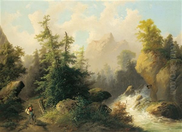 Am Heimweg Oil Painting by Theodore von Ehrmanns