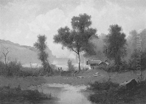 Partie Vom Vierwaldstattersee Oil Painting by Theodore von Ehrmanns