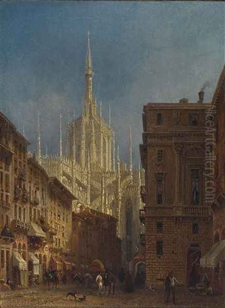 Der Mailander Dom Oil Painting by Friedrich Eibner