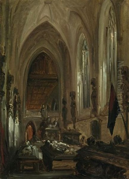 The Vault Of The Dukes Von Wurttemberg Oil Painting by Friedrich Eibner