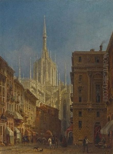 Der Mailander Dom Oil Painting by Friedrich Eibner