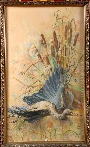 Nature Morte Au Heron Et Aux Roseaux Oil Painting by Berthe Art