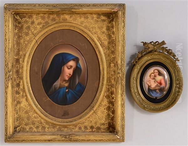 Madonna Plaques (2 Works) Oil Painting by Peter Eichhorn