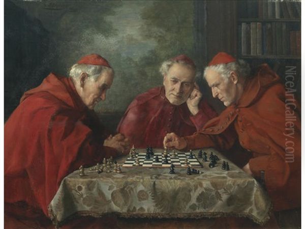 Checkmate Oil Painting by Erwin Eichinger