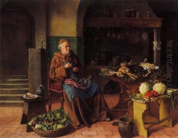 In Der Klosterkuche Oil Painting by Erwin Eichinger