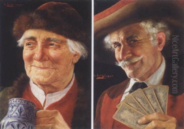 The Gambler Oil Painting by Erwin Eichinger