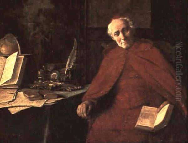 The Contemplating Cardinal Oil Painting by Erwin Eichinger