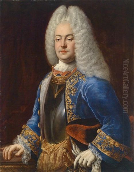 Bildnis Des Georg Albrecht Cirksena, 4. Furst Von Ostfriesland (1690-1734) Oil Painting by Johann Conrad Eichler