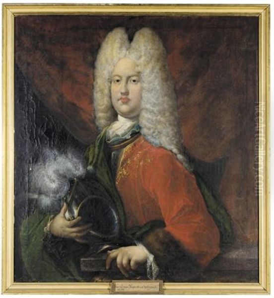 Portrait Of Prince Enno Of East Friesland Oil Painting by Johann Conrad Eichler