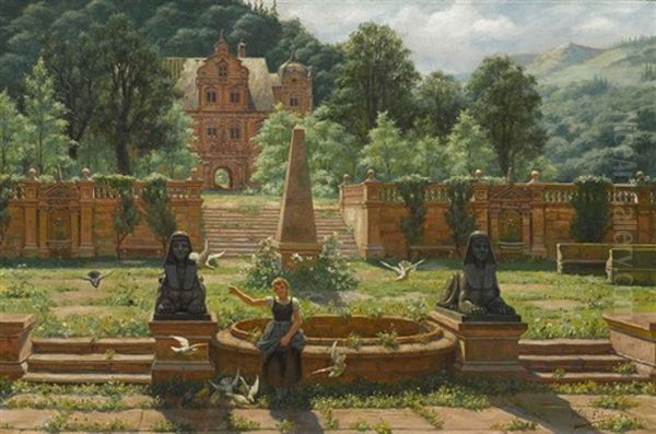 Im Schlosspark Oil Painting by Wilhelm Eilers