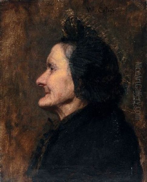 Portrat Einer Alten Frau Oil Painting by Wilhelm Eilers