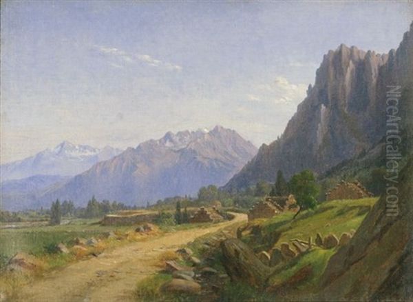 Norwegische Landschaft (?) Oil Painting by Eiler Rasmussen Eilersen