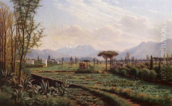 Pompei, Campania Felix Oil Painting by Eiler Rasmussen Eilersen