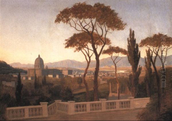 Monte Picino, Rome Oil Painting by Eiler Rasmussen Eilersen