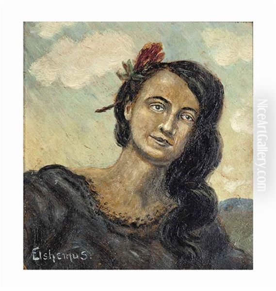 Portrait Of A Woman Oil Painting by Louis Michel Eilshemius