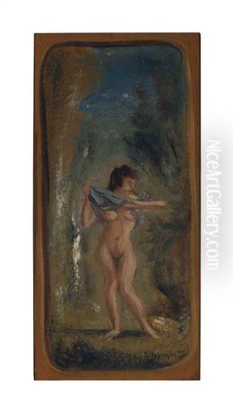 Standing Nude Oil Painting by Louis Michel Eilshemius