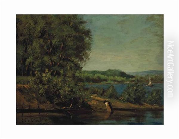 Forest And Creek Oil Painting by Louis Michel Eilshemius