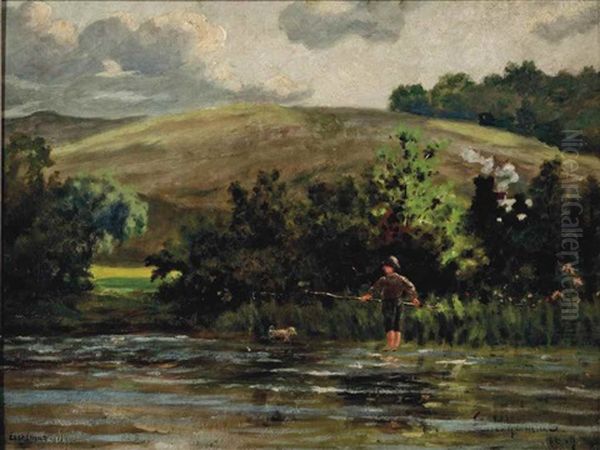 Young Fisherman Oil Painting by Louis Michel Eilshemius