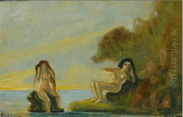 Bathers Oil Painting by Louis Michel Eilshemius