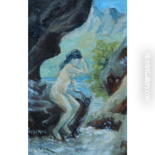 Nude By The Sea Oil Painting by Louis Michel Eilshemius