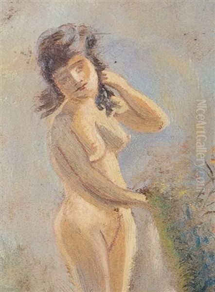 Frolicking Nude Oil Painting by Louis Michel Eilshemius