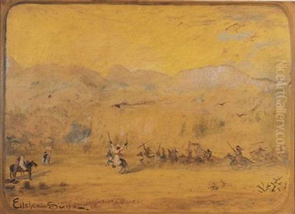 North African Scene Oil Painting by Louis Michel Eilshemius