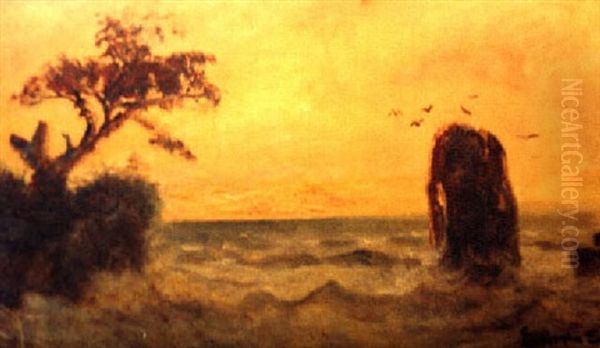 Santa Barbara Oil Painting by Louis Michel Eilshemius