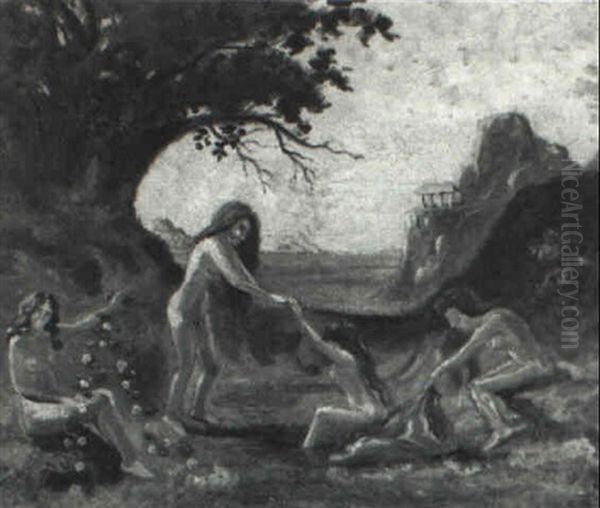 Frolicking Nymphs Oil Painting by Louis Michel Eilshemius