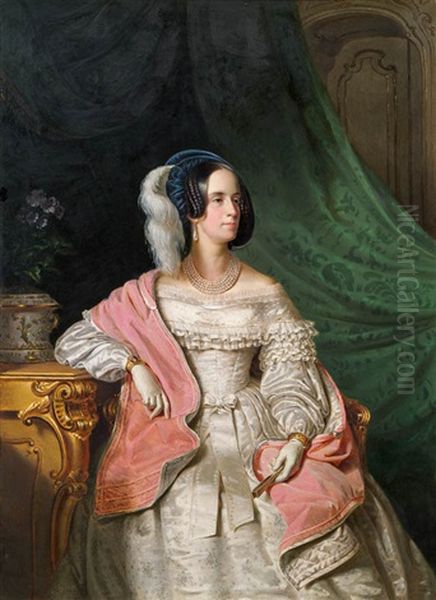 Maria Anna Carolina Pia, Prinzessin Von Savoyen Oil Painting by Anton Einsle