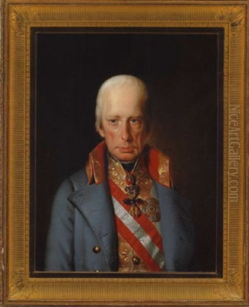 Kaiser Franz I. Von Osterreich Oil Painting by Anton Einsle