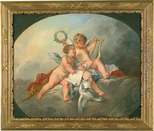 Allegorie Der Musik Oil Painting by Charles Dominique Joseph Eisen