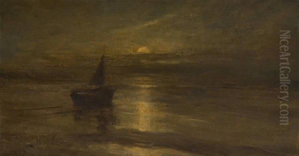 Clair De Lune Oil Painting by Louis Artan De Saint-Martin